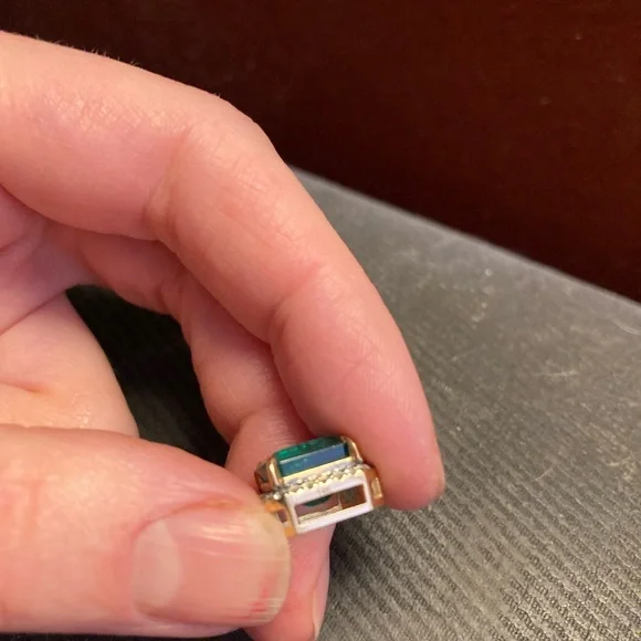 3.19 Carat Natural Emerald 14k diamond charm *CHARM ONLY* - Picture 15 of 16